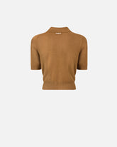 Cardigan cropped a mezza manica con colletto -  | Pinko