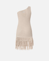 Abito corto monospalla con frange -  | Pinko