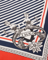 Foulard quadrato a righe strette -  | Pinko