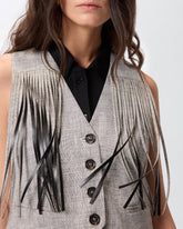 Vest with fringing -  | Pinko