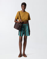 Short en coton à rayures façon coups de pinceau -  | Pinko