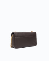 Love Bag Click Soft Horizontal medium crossbody bag in full-grain leather - Brown | Pinko