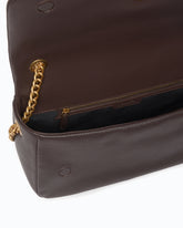 Love Bag Click Soft Horizontal medium crossbody bag in full-grain leather - Brown | Pinko