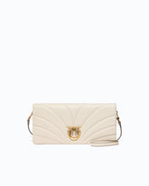 Pochette à bandoulière Love Bag Click Horizontal moyenne en cuir nappa matelassé -  | Pinko