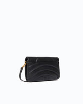 Petite pochette à bandoulière Love Bag Click Horizontal en cuir nappa matelassé - Noir | Pinko