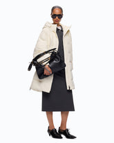 Long quilted down jacket with hood -  | Pinko