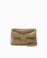 Bolso bandolera mediano Love Bag Puff de napa acolchada con hebilla tipo joya -  | Pinko