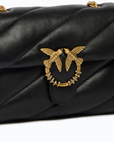 Bolso bandolera mediano Love Bag Puff de napa acolchada con hebilla tipo joya -  | Pinko