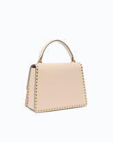 Δερμάτινη τσάντα χειρός μεσαίου μεγέθους Love Bag One Top Handle Light με μικρά τρουκς -  | Pinko
