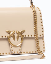 Δερμάτινη τσάντα χειρός μεσαίου μεγέθους Love Bag One Top Handle Light με μικρά τρουκς -  | Pinko