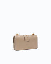 Sac à bandoulière Mini Love Bag One en cuir avec boucle bijou - Beige | Pinko