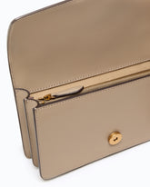 Sac à bandoulière Mini Love Bag One en cuir avec boucle bijou - Beige | Pinko