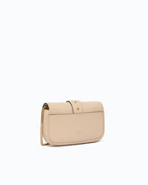 Borsa a spalla piccola Love Bag Pocket in pelle con fibbia gioiello -  | Pinko