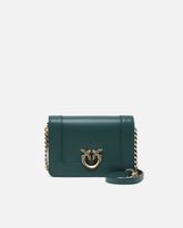 PINKO Galleria Love Bag Click small crossbody bag in leather with engraved buckle -  | Pinko