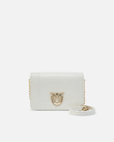 PINKO Galleria Love Bag Click small crossbody bag in leather with engraved buckle -  | Pinko