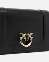 PINKO Galleria Love Bag Click small crossbody bag in leather with engraved buckle -  | Pinko