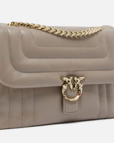 PINKO Galleria Love Bag Puff medium crossbody bag in quilted nappa leather with faceted buckle -  | Pinko