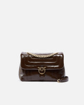 PINKO Galleria Love Bag Puff medium crossbody bag in quilted leather with engraved buckle -  | Pinko
