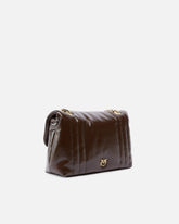 PINKO Galleria Love Bag Puff medium crossbody bag in quilted leather with engraved buckle -  | Pinko