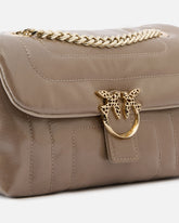 PINKO Galleria Love Bag Puff small crossbody bag in quilted leather with engraved buckle -  | Pinko