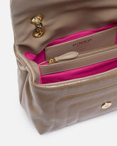 PINKO Galleria Love Bag Puff small crossbody bag in quilted leather with engraved buckle -  | Pinko
