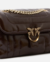 PINKO Galleria Love Bag Puff small crossbody bag in quilted leather with engraved buckle -  | Pinko