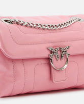PINKO Galleria Love Bag Puff small crossbody bag in quilted leather with engraved buckle -  | Pinko