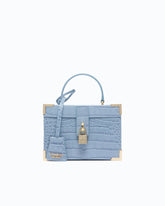 PINKO Galleria small crossbody vanity bag in crocodile-print leather - Trasparente | Pinko