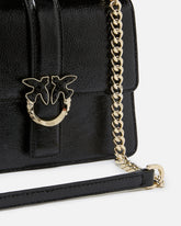 PINKO Galleria Love Bag Top Handle Light small handbag in leather with jewel buckle -  | Pinko