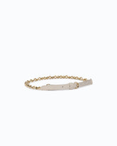 Belt with chain insert, 1.5 cm - Beige | Pinko