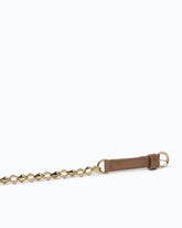 Belt with chain insert, 1.5 cm - Brown | Pinko
