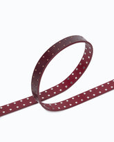 Glossy leather belt with Love Birds buckle and studs, 2 cm - Purple | Pinko
