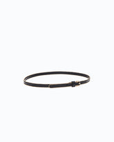 Leather belt with mini studs, 1 cm -  | Pinko
