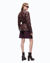 Padded shacket in semi-glossy canvas -  | Pinko