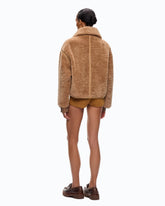 Shearling-effect pea coat -  | Pinko
