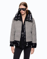 Tweed and nylon down jacket -  | Pinko