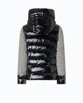 Tweed and nylon down jacket -  | Pinko