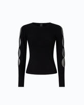 Pull côtelé léger avec détails transparents -  | Pinko