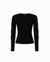 Pull côtelé léger avec détails transparents -  | Pinko