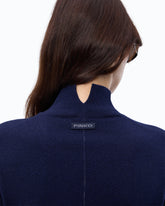 Rollkragenpullover aus Wolle und Kaschmir - Blau | Pinko