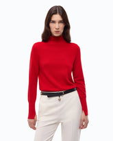 Rollkragenpullover aus Wolle und Kaschmir - Rot | Pinko