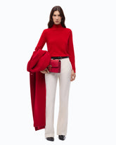 Rollkragenpullover aus Wolle und Kaschmir - Rot | Pinko