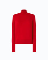 Rollkragenpullover aus Wolle und Kaschmir - Rot | Pinko