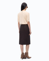 Pull à col V en laine et cachemire - Beige | Pinko