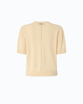 Pull à col V en laine et cachemire - Beige | Pinko
