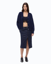 Cardigan in lana e cashmere - Blu | Pinko