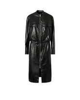 Leather-effect midi dress with zip -  | Pinko