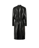 Leather-effect midi dress with zip -  | Pinko