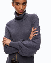 Midikleid mit Rollkragen aus Wollmix -  | Pinko