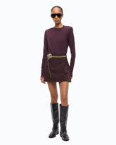 Merino wool sweater with removable shoulder pads -  | Pinko